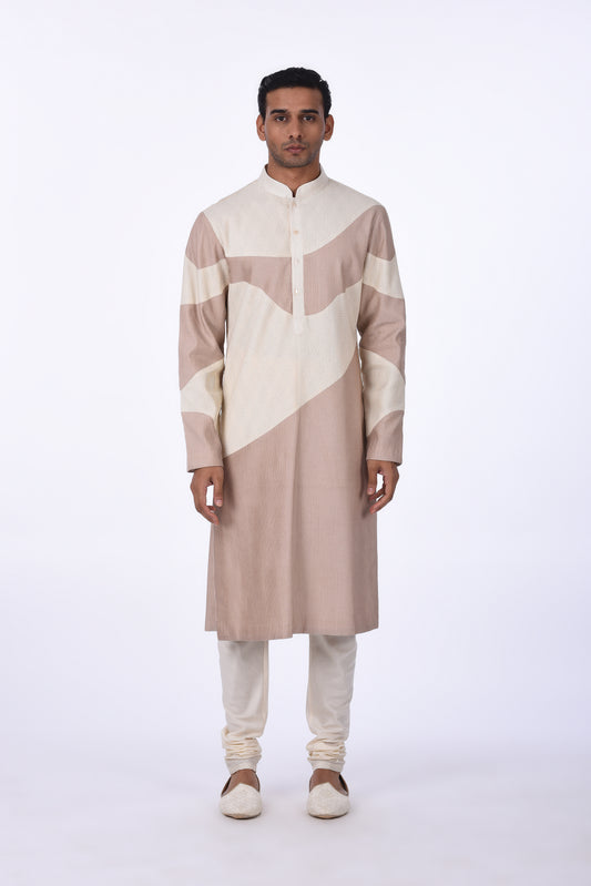 Abstract Color Block Kurta Pajama